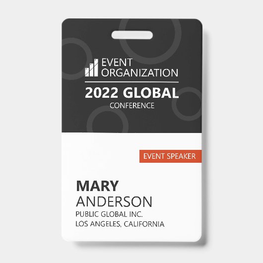 Moderne bedrijfsconferentie-evenement #custom badge (Voorzijde)