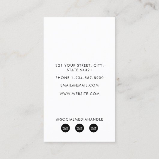 Moderne bedrijfsfoto QR-code aangepaste sociale me Visitekaartje (Achterkant)