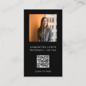 Moderne bedrijfsfoto QR-code aangepaste sociale me Visitekaartje (Voorkant)