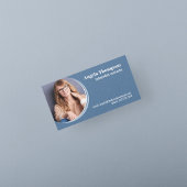 Moderne bedrijfsfoto QR-code blauw Visitekaartje