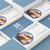 Moderne bedrijfsfoto QR-code Visitekaartje