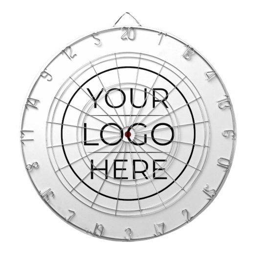 Moderne bedrijfslogo branding dartbord (Voorkant)