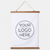 Moderne bedrijfslogo branding hangend wandkleed (Voorkant)