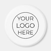 Moderne bedrijfslogo branding magneet (Voorkant)