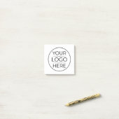 Moderne bedrijfslogo branding post-it® notes (Op bureau)