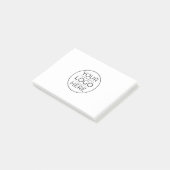 Moderne bedrijfslogo branding post-it® notes (Schuin)