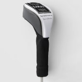 Moderne bedrijfslogo naam & slagzin golfheadcover (Schuin)