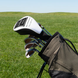 Moderne bedrijfslogo naam & slagzin golfheadcover