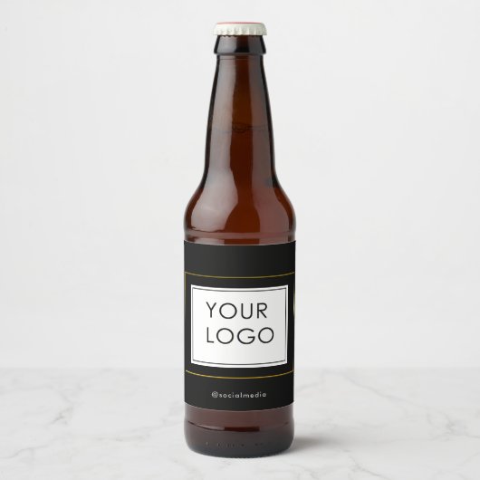 Moderne bedrijfslogo van Black Gold Frame Company Bier Etiket (Voorkant)