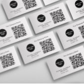 Moderne bedrijfsmaatwerk logo en QR-code Visitekaartje