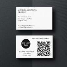 Moderne bedrijfsmaatwerk logo en QR-code
