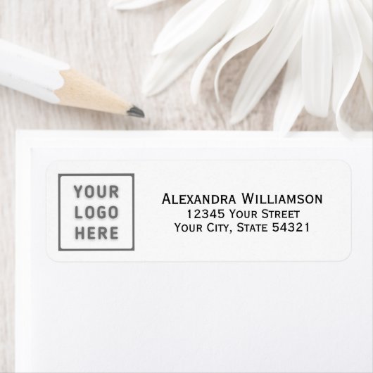 Moderne bedrijfsnaam Adres DIY Sjabloon Etiket (Insitu)