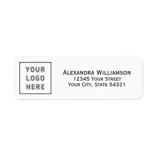 Moderne bedrijfsnaam Adres DIY Sjabloon Etiket (Voorkant)