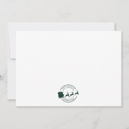 Moderne bedrijfsnaam Christmas Custom Bedankkaart (Voorkant)