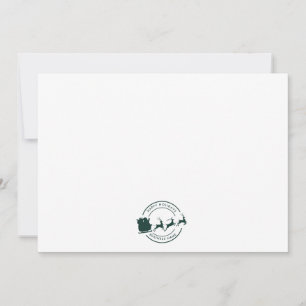 Moderne bedrijfsnaam Christmas Custom Bedankkaart