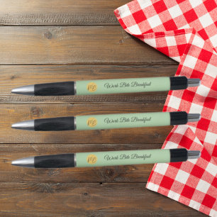 Moderne bedrijfsnaam en logo-promotie pen