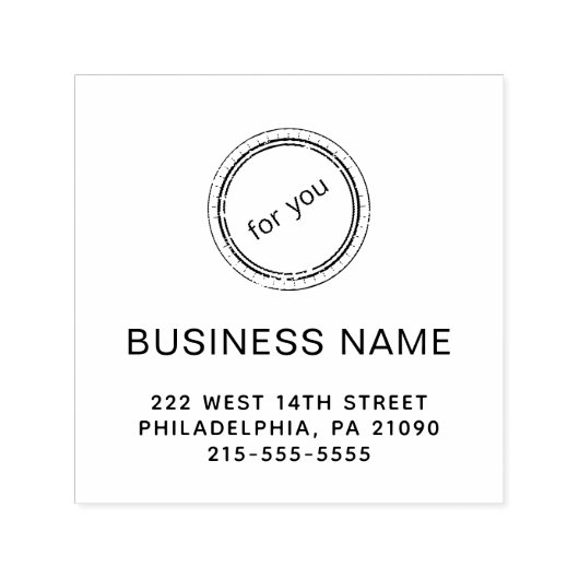 Moderne bedrijfsnaam of Logo Self-inking Stamp Zelfinktende Stempel (Design)