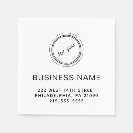 Moderne bedrijfsnaam of Logo-servetten Servet (Voorkant)