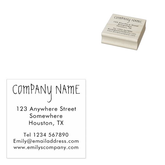 Moderne BedrijfsNaam van de Terugkeer en het Vierk Rubberstempel (Gestempeld)