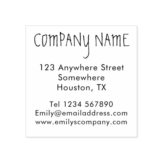 Moderne BedrijfsNaam van de Terugkeer en het Vierk Rubberstempel (Afrduk)