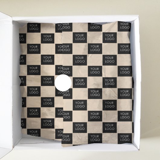 Moderne bedrijfsPromo Verpakkingsbeige Logo van he Tissuepapier