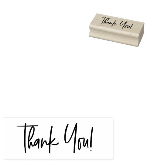 Moderne bedrijven - Bedankt script Rubberstempel (Gestempeld)