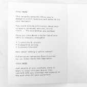 Moderne bedrijven | Eenvoudige Logo drievoudige br Drieluik Kaart (Binnenzijde eerst)