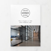 Moderne bedrijven | Eenvoudige Logo drievoudige br Drieluik Kaart (Cover)