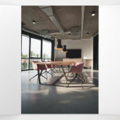 Moderne bedrijven | Eenvoudige Logo drievoudige br Drieluik Kaart (Binnenkant midden)