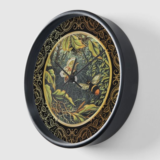 Moderne Bee & Vlinder in Spinnenweb (Hoek)