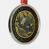 Moderne  Bee & Vlinder in Spinnenweb Metalen Ornament (Rechts)