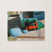moderne beeldhouwkunst grote bouddha in biot frank legpuzzel (Horizontaal)