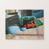 moderne beeldhouwkunst grote bouddha in biot frank legpuzzel (Horizontaal)