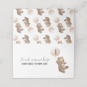 Moderne Beer ballon, eerste geboortemkaart Plaatskaartje (Buitenkant ongevouwen)