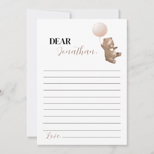 Moderne Beer Birthday Time Capsule Message Kaart (Voorkant)