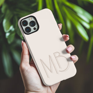 Moderne Beginletters Monogram met Zee Schelpen Hed iPhone 16 Pro Max Hoesje