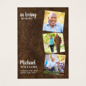 Moderne begrafenis 3 Foto Memorial Prayer Kaart (Voorkant)