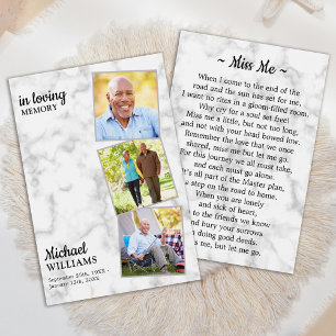 Moderne begrafenis 3 Foto Memorial Prayer Kaart