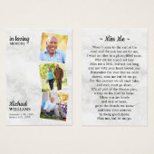 Moderne begrafenis 3 Foto Memorial Prayer Kaart (Voorkant /achterkant)