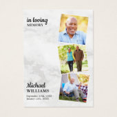 Moderne begrafenis 3 Foto Memorial Prayer Kaart (Voorkant)