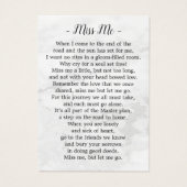 Moderne begrafenis 3 Foto Memorial Prayer Kaart Ma (Achterkant)