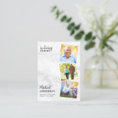 Moderne begrafenis 3 Foto Memorial Prayer Kaart Ma Contactkaartje (Staand voorkant)