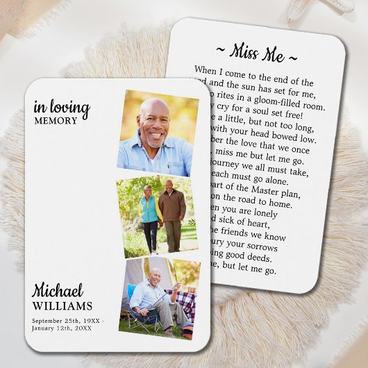 Moderne begrafenis 3 Foto zijderoute geprezen Kaar Visitekaartje