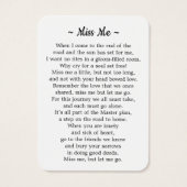 Moderne begrafenis 3 Foto zijderoute geprezen Kaar Visitekaartje (Achterkant)