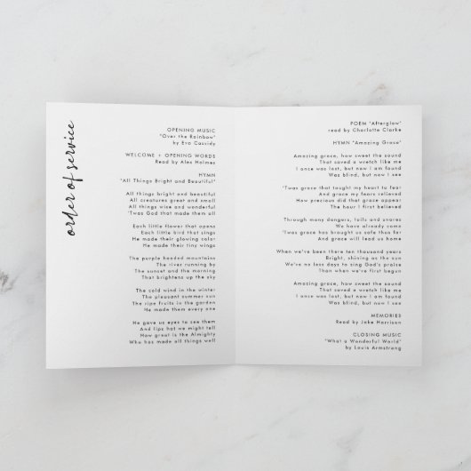 Moderne begrafenis | Fotovolgorde van service volt Programma (Binnen)