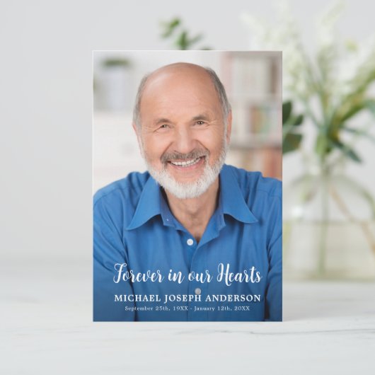 Moderne begrafenis gedenkfoto sympathie gebed Kaar (Staand voorkant)