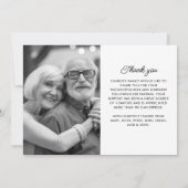 Moderne begrafenis / gedenkteken 6-foto collage bedankkaart (Achterkant)