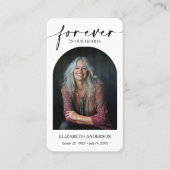 Moderne begrafenis gedenkteken foto kaart visitekaartje (Voorkant)