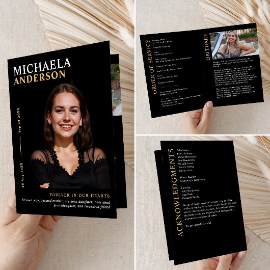 Moderne begrafenis / gedenkteken / viering van het programma