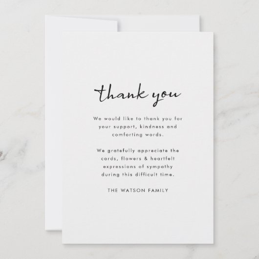 Moderne begrafenis | Herdenking van de levensdenkb Bedankkaart (Achterkant)